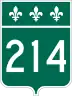 Route 214 marker