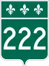 Route 222 marker