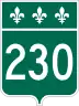 Route 230 marker