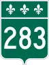 Route 283 marker