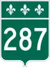 Route 287 marker