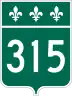 Route 315 marker