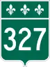 Route 327 marker