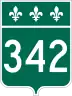 Route 342 marker