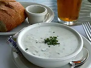 New England clam chowder