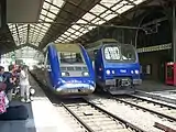 Deux TER en gare de Bayonne