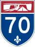 Autoroute 70 marker