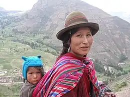 Image 17A Quechua woman and child in the Sacred Valley in Cuzco Region, Peru (from Indigenous peoples of the Americas)