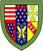 Queens' College heraldic shield