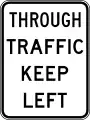 (R2-Q02) Through Traffic Keep Left (Used in Queensland)