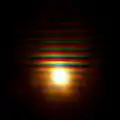 Light source at 25 cm from the objective of the camera