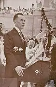 Quezon delivering his Inaugural Address at the Legislative Building on November 15, 1935 in Manila