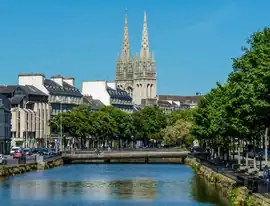 The river Odet in the centre of Quimper