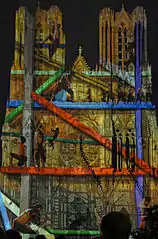 The Cathedral of Reims at night Rêve de couleurs