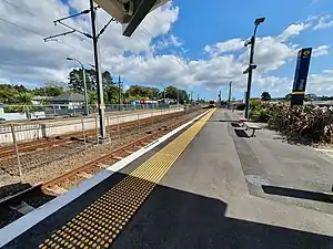 Rānui railway station and surrounding houses