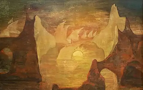 Saulīt vēlu vakarā (The sun at dusk - motif from a folk song) (1916)