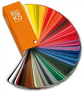 A RAL colour fan