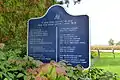 Back of plaque, list of casualties