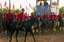 Musical Ride parade in Roblin, Manitoba, 1992