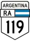 National Route 119 shield}}