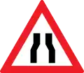 Road narrows