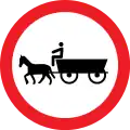 No animal-drawn vehicles