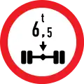 Weight limit per axle