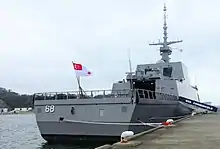 RSS Formidable docked at Yokosuka Naval Base on 14 October 2019.