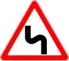 Double bend, first to the left