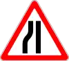 Road narrow on left side