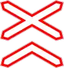 Multiple track level crossing