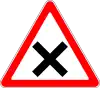 Crossroads without priority (give way to the vehicles coming from the right)