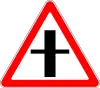 Minor road four-way intersection