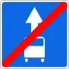 End of bus lane