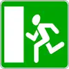 Emergency exit escaping (left side)