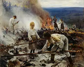 Image 59Eero Järnefelt, Burning the Brushwood, 1893 (from History of Finland)