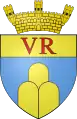 Rabat (Città Victoria). Azure a triple-mount Or on a chief of the same the letters VR Gules.