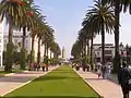 Perspective of the avenue with the As-Sunna Mosque at its southern end