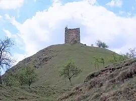 Remains of a medieval dungeon in Răchitova