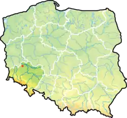 Location of Łagoszów Wielki