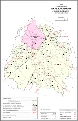 Map showing Bela Tekai (#492) in Rahi CD block