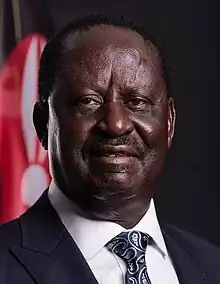 Raila OdingaFormer Prime Minister of Kenya. African Union High Representative for Infrastructure Development