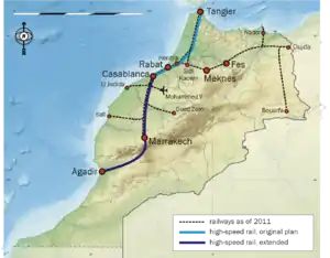 Map of the mainline