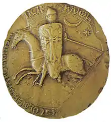 Seal depicting armored man on horseback