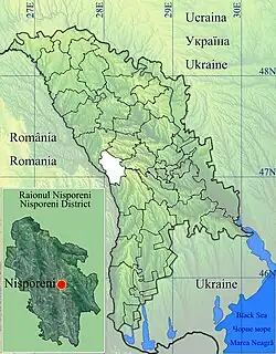 Brătuleni is located in Nisporeni