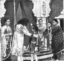 Image 3A scene from Raja Harishchandra (1913) – credited as the first full-length Indian motion picture. (from Film industry)