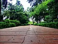 pathway leading to Ramagrama stupa