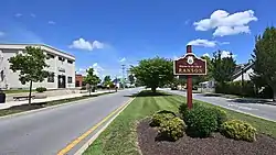 Welcome sign in the median of South Fairfax Blvd