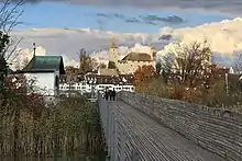 reconstruction of the original wooden bridge from c. 1525 BC between Rapperswil and Hurden