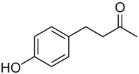 Structural formula of raspberry ketone